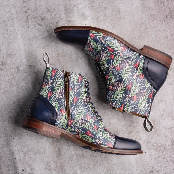 New Thatcher Finch Floral Boots display picture 1